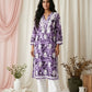 Aarzoo Lilac Mull Cotton Long Kurti