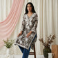 Aarzoo Brown Mull Cotton Long Kurti