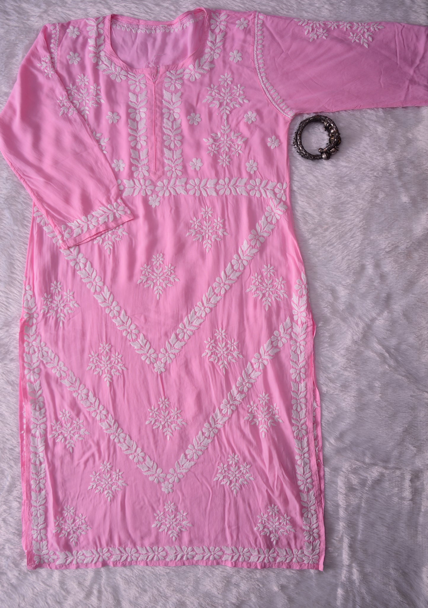 Ahana Pink Modal kurta Set