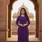 Jasmine Chikankari Plum Purple Muslin kurta Set