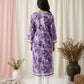 Aarzoo Lilac Mull Cotton Long Kurti