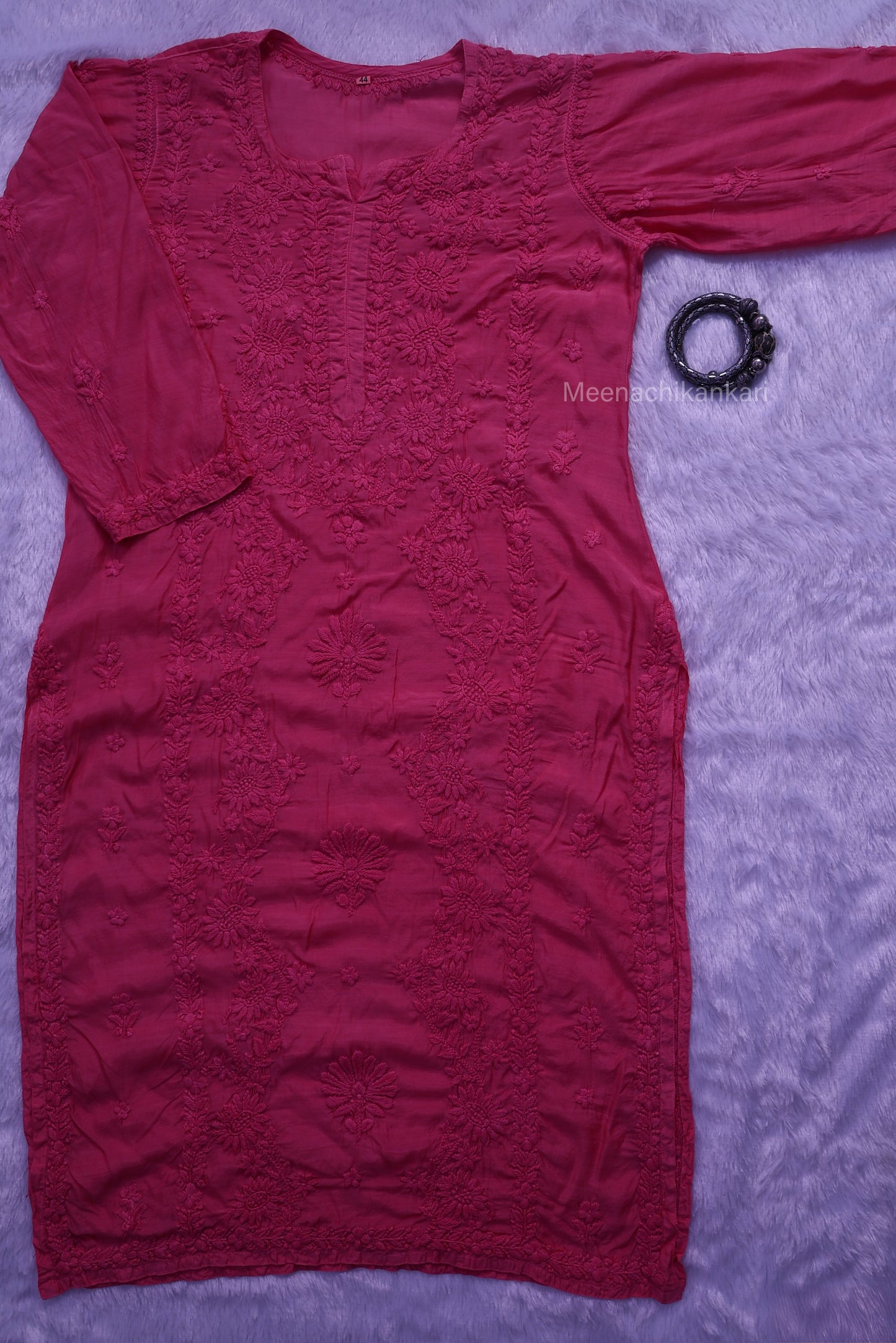 Jasmine Chikankari Onion Pink Muslin kurta Set