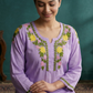 Safa Lilac Chikankari Modal Kurta Set