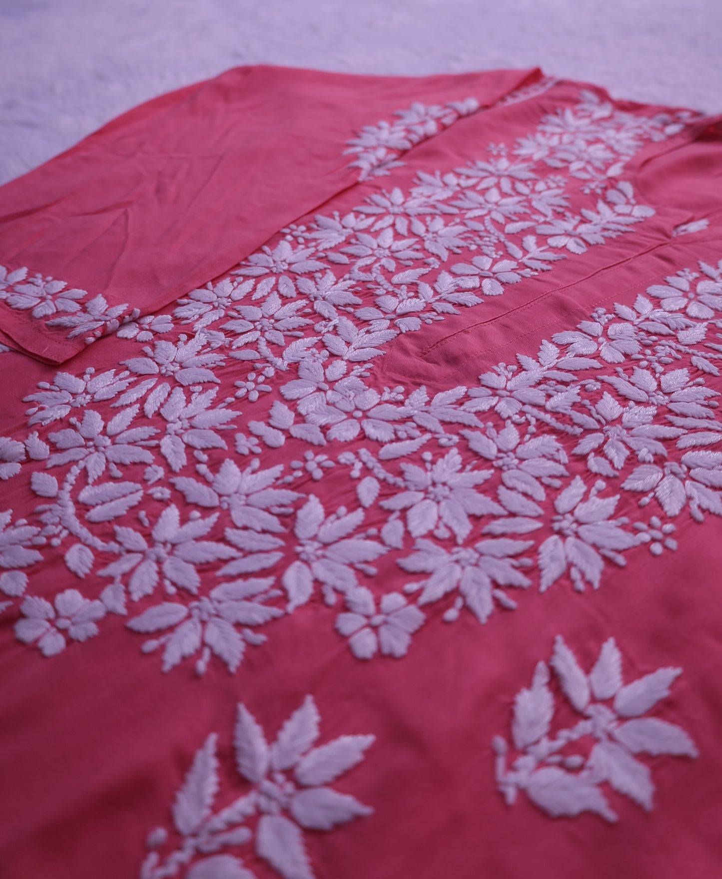 Noor Carrot Modal Chaikankari Long Kurti