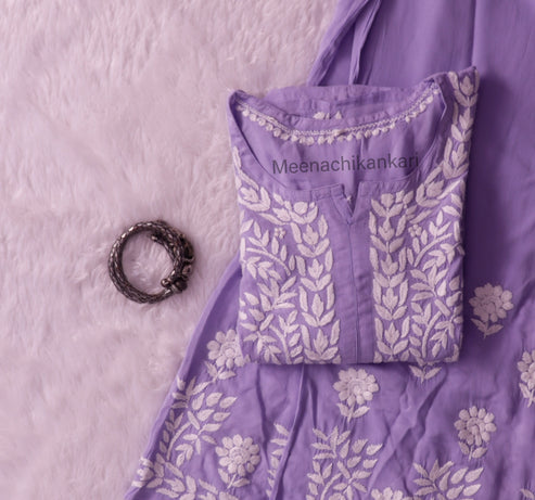 Saiba Lilac Modal Kurta Set