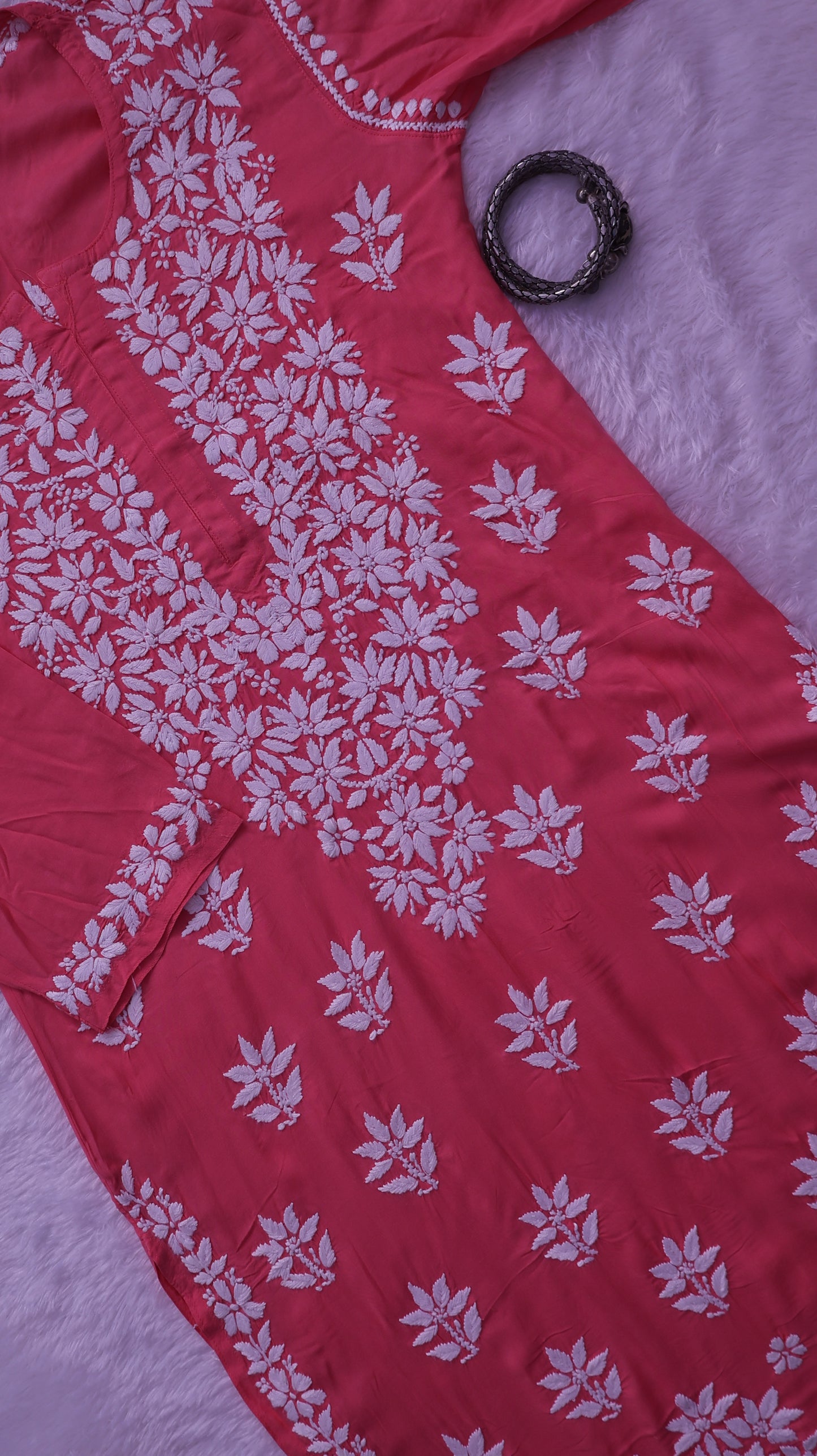 Noor Carrot Modal Chaikankari Long Kurti