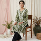 Aarzoo Green Mull Cotton Long Kurti