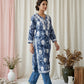 Aarzoo Grey Mull Cotton Long Kurti