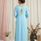 Safa Ocean Blue Chikankari Modal Kurta Set