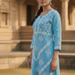 Ahana Ocean Blue Modal kurta Set