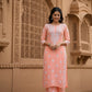 Saiba Peach Long Modal kurta Set