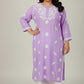 Rida Lilac Long Modal Kurta