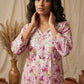 Aaira Onion Pink Mull Cotton Chikankari Kurta Set