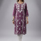 Sama Lavender Purple Modal Straight Long Kurta