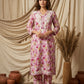Aaira Onion Pink Mull Cotton Chikankari Kurta Set