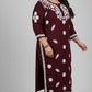 Rida Coffee Brown Long Modal Kurta