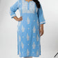 Hania Powder Blue Long Modal Kurta