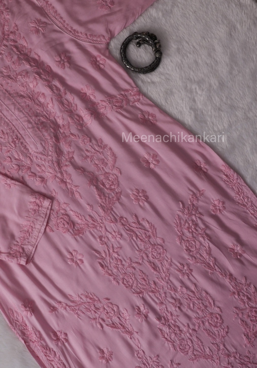 Rahifa Pink Long Modal Kurta