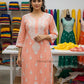 Saher Peach Modal Straight Kurta