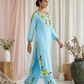 Safa Ocean Blue Chikankari Modal Kurta Set