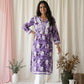 Aarzoo Lilac Mull Cotton Long Kurti