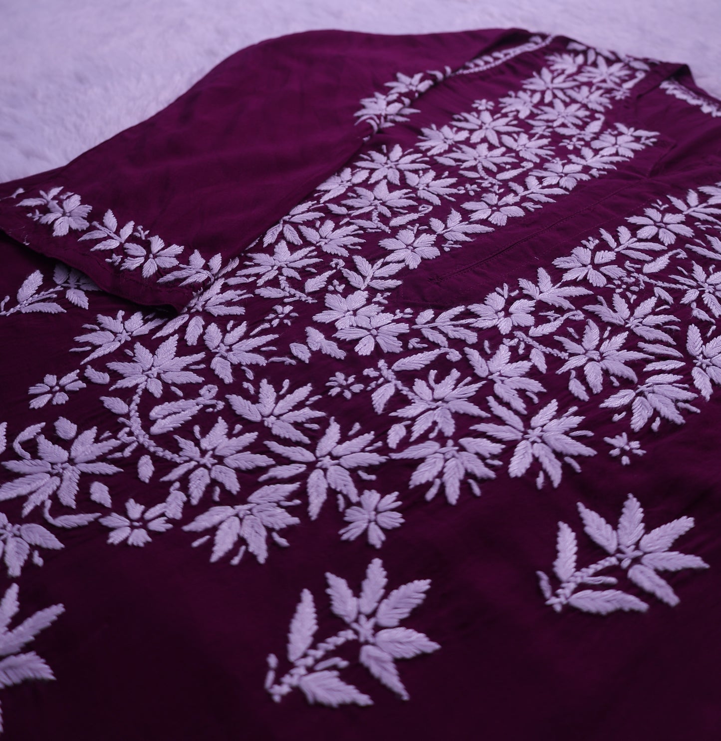 Noor Deep Purple Modal Chaikankari Long Kurti