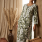 Safar Green Long Cotton Chikankari Kurta Set