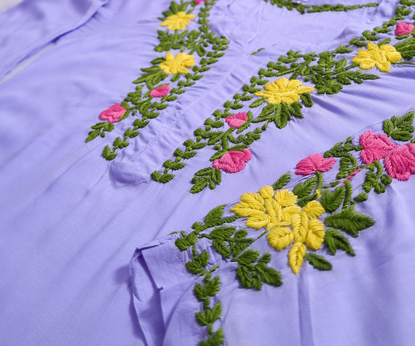 Safa Powder Blue Chikankari Modal Kurta Set