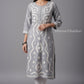Hayat Grey Rayon Straight Long Kurta