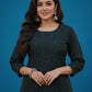 Jasmine Chikankari Bottle Green Muslin kurta Set