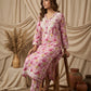 Aaira Onion Pink Mull Cotton Chikankari Kurta Set