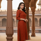 Jasmine Chikankari Rust Colour Muslin kurta Set