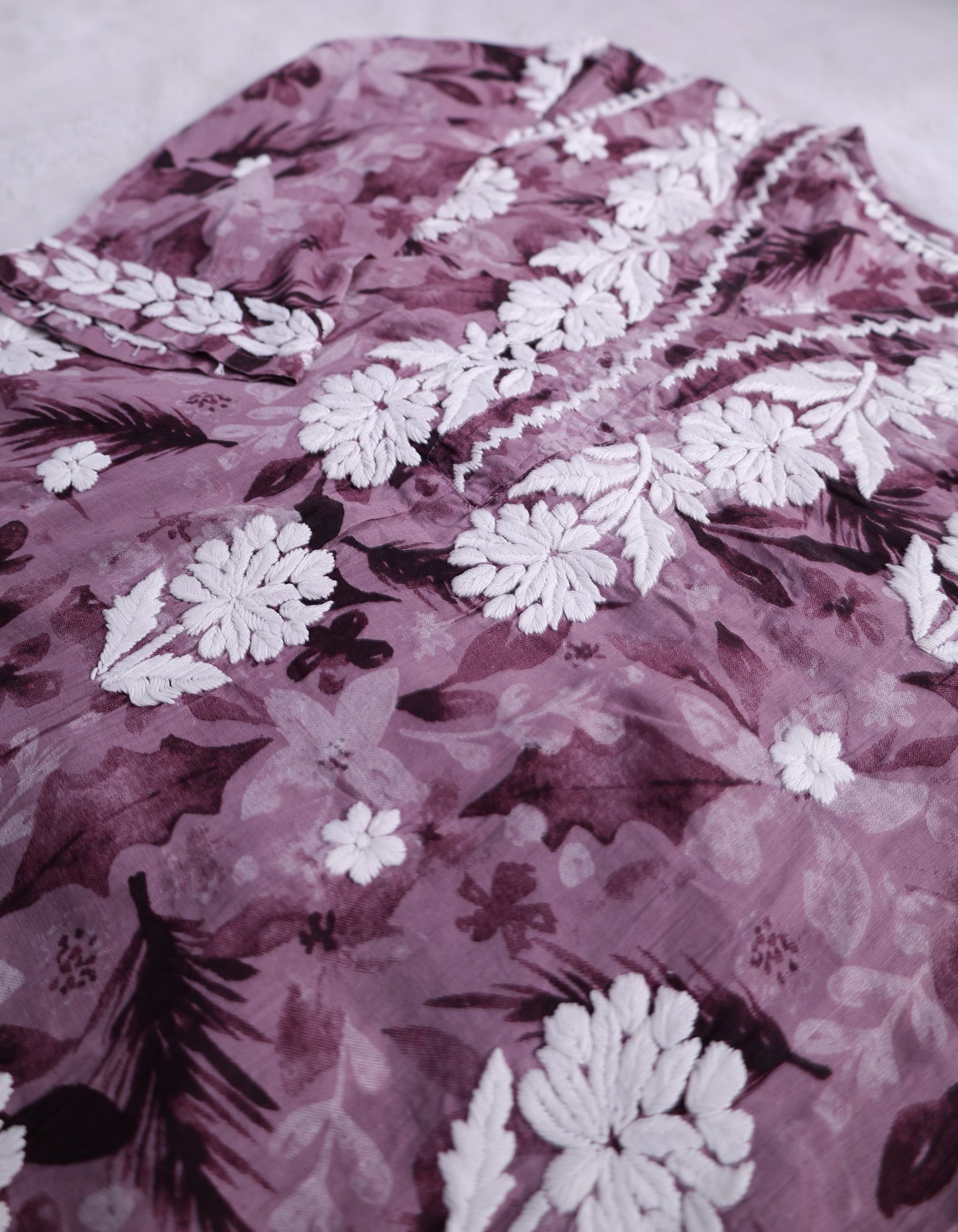 Aarzoo Onion Pink Mull Cotton Long Kurti