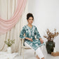Aarzoo Teal Blue Mull Cotton Long Kurti