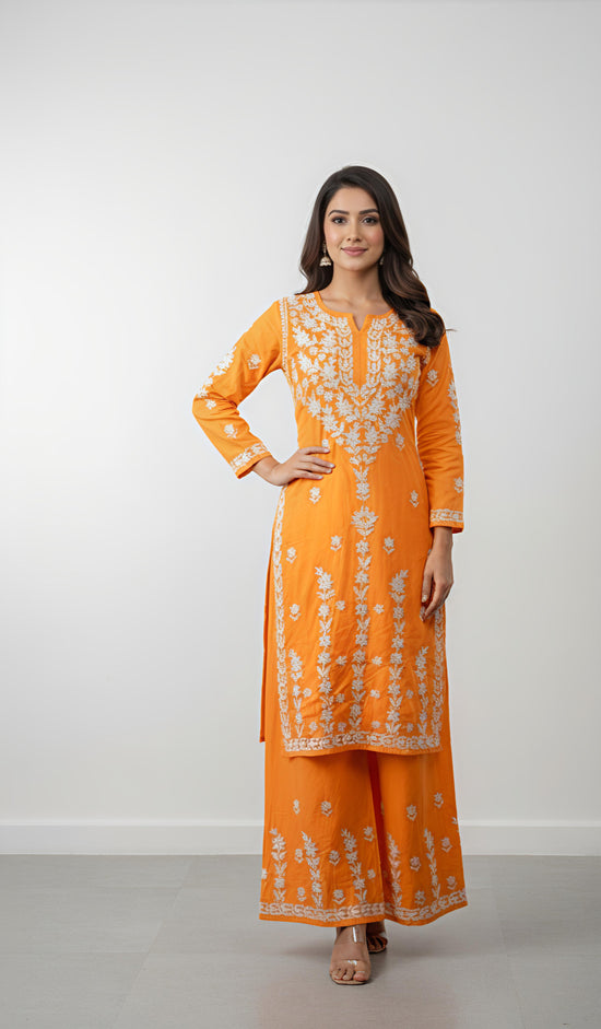 Fiza Musturd Yellow Rayon Long Kurta Set