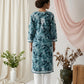 Aarzoo Teal Blue Mull Cotton Long Kurti