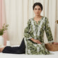 Aarzoo Green Mull Cotton Long Kurti
