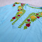 Safa Ocean Blue Chikankari Modal Kurta Set