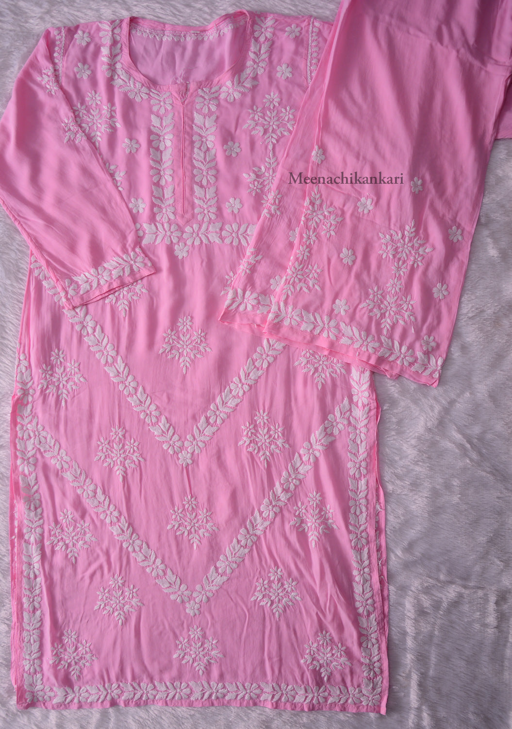 Ahana Pink Modal kurta Set
